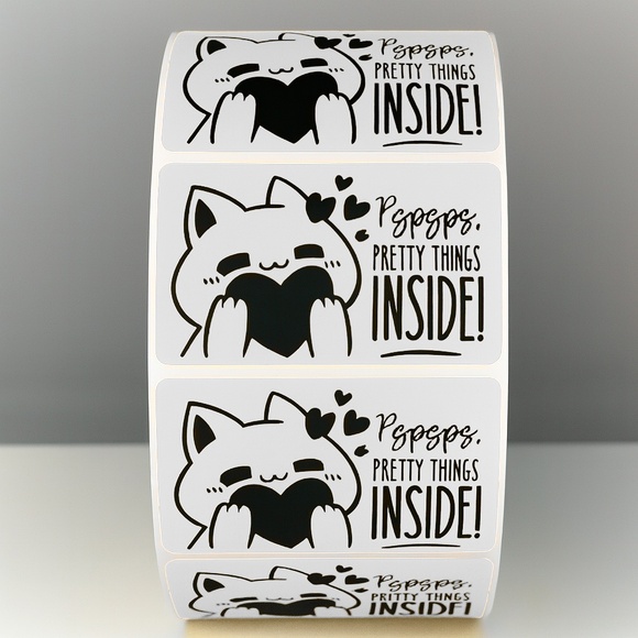 Pspsps Pretty Things Inside Stickers – Cute Cat Labels for Packaging and Orders - Picture 10 of 11